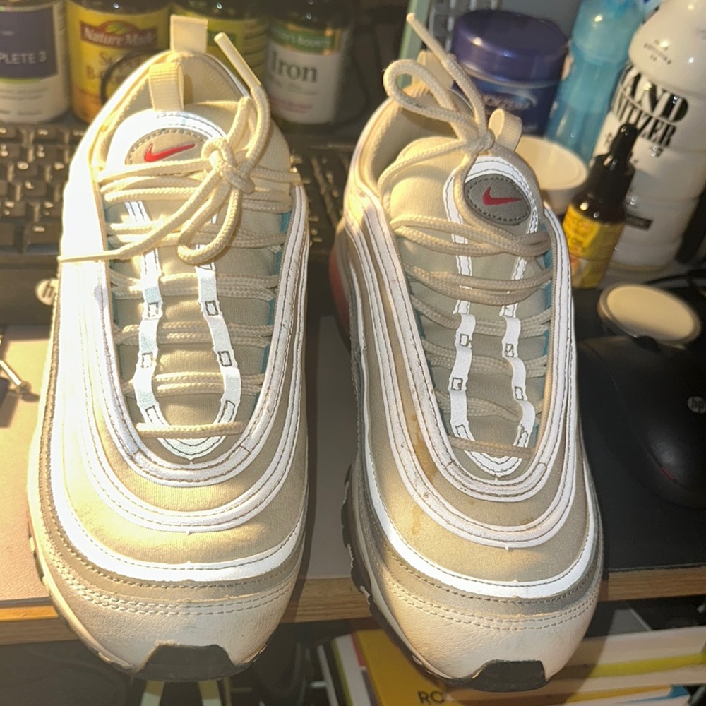 Nike Air Max 97 Sneakers in Beige and White